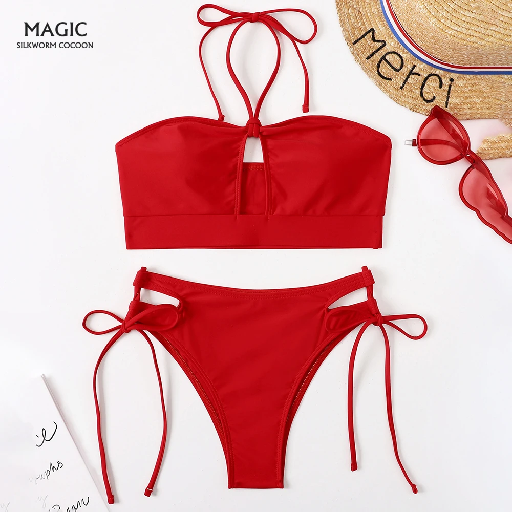 Summer Sexy Solid Bikini Sets Women Tie Side Swimsuit Female Bandage Bathing Suit Brazlian Swimwear Biquini High Waisted Bikini
Summer Sexy Solid Bikini Sets Women Tie Side Swimsuit Female Bandage Bathing Suit Brazlian Swimwear Biquini High Waisted Bikini