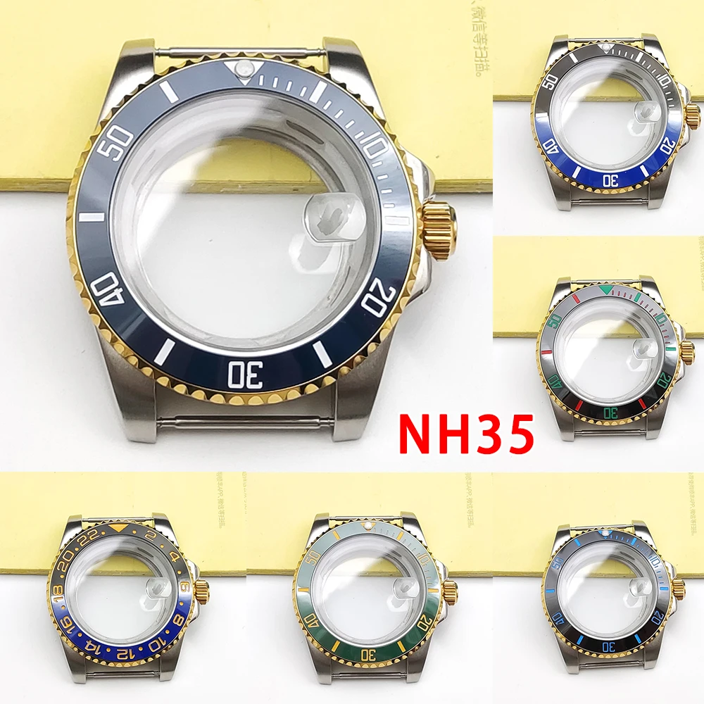 Mens Watch Case 40mm Gold Case NH35 Clear Glass Back Stainless Steel Bracelet Fits NH36 Miyota8205 8215 Sports
Mens Watch Case 40mm Gold Case NH35 Clear Glass Back Stainless Steel Bracelet Fits NH36 Miyota8205 8215 Sports