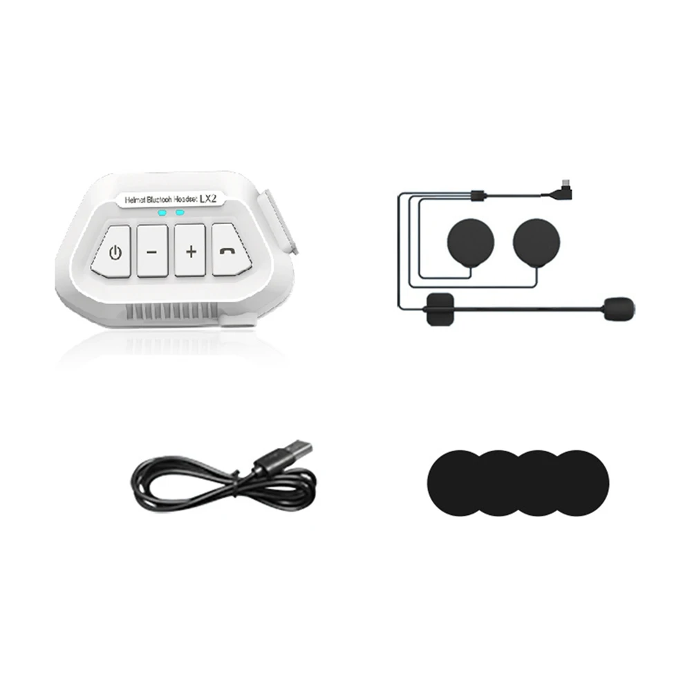LX2 Motorcycle Helmet Bluetooth Headset BT5.0 Half Full Helmet Handsfree Call IP67 Waterproof Cycling Headset White
LX2 Motorcycle Helmet Bluetooth Headset BT5.0 Half Full Helmet Handsfree Call IP67 Waterproof Cycling Headset White