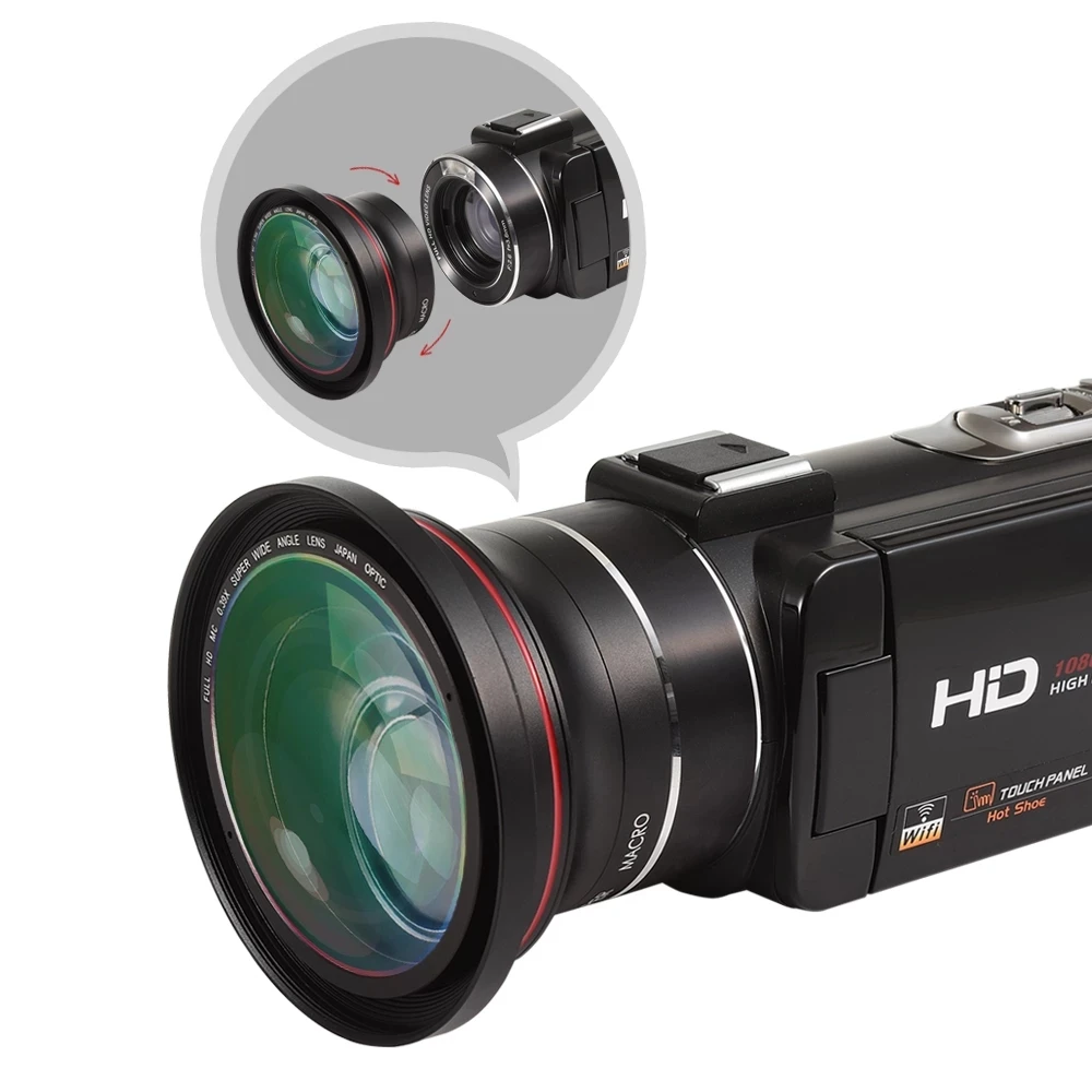Широкоугольный объектив ORDRO для видеокамеры 4K 1080p Full HD 37 мм 0.39X объектив с макросъемкой
Широкоугольный объектив ORDRO для видеокамеры 4K 1080p Full HD 37 мм 0.39X объектив с макросъемкой