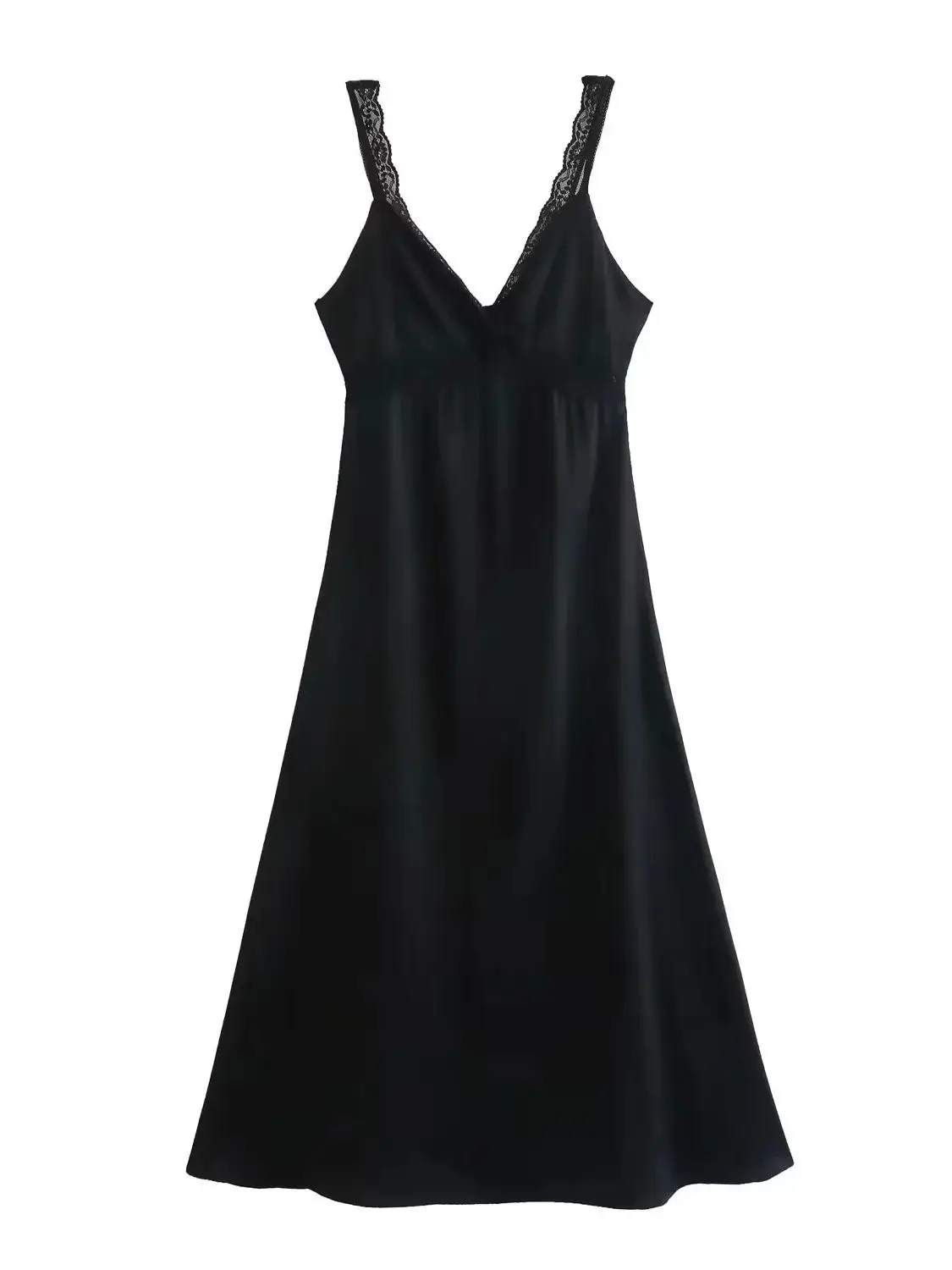 Summer Women's Black V-Neck Lace-trimmed Design Halter Long Aline Dress Fashion Premium
Summer Women's Black V-Neck Lace-trimmed Design Halter Long Aline Dress Fashion Premium