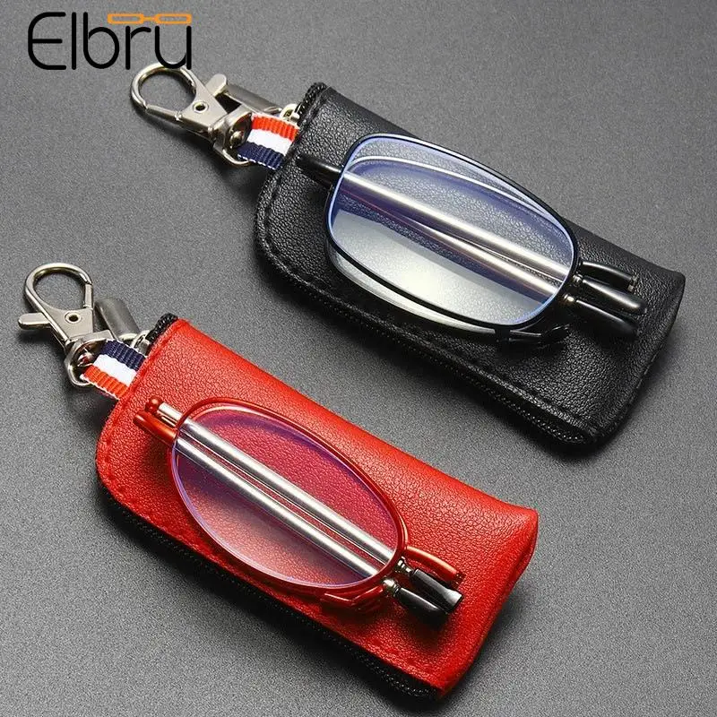 Elbru New Women Men Portable Folding Reading Glasses Keychain Anti-Radiation Anti Blue Light Presbyopia Eyewear with Storage Bag
Elbru New Women Men Portable Folding Reading Glasses Keychain Anti-Radiation Anti Blue Light Presbyopia Eyewear with Storage Bag