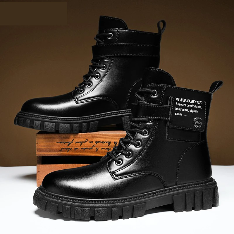 Men's High Top Martin Boots Elegant Dress Vintage Boots Trend Tooling Shoes British Style Casual Luxury
Men's High Top Martin Boots Elegant Dress Vintage Boots Trend Tooling Shoes British Style Casual Luxury