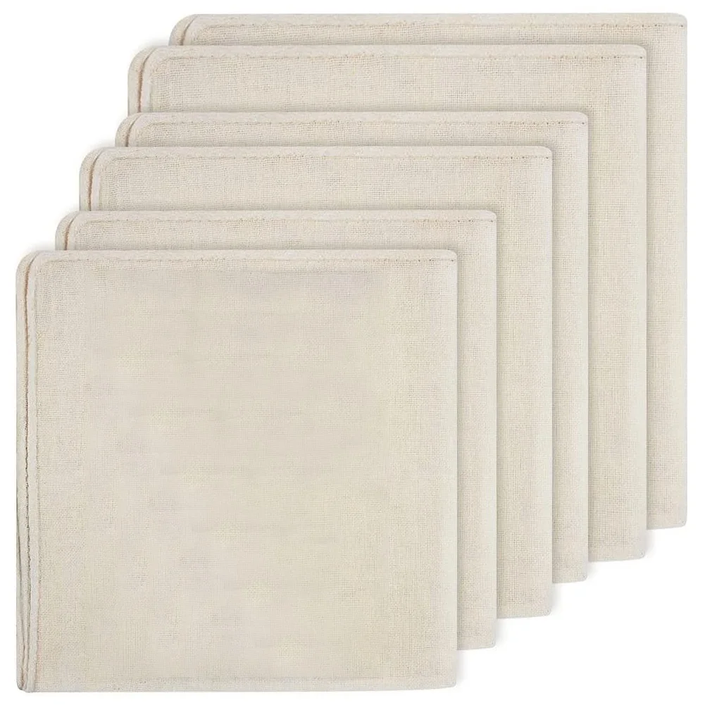 6 Pack Cheeseclothes Unbleached Pure Cotton Muslin Clothes Soft Square Cheese Clothes for Cooking Straining Baking
6 Pack Cheeseclothes Unbleached Pure Cotton Muslin Clothes Soft Square Cheese Clothes for Cooking Straining Baking