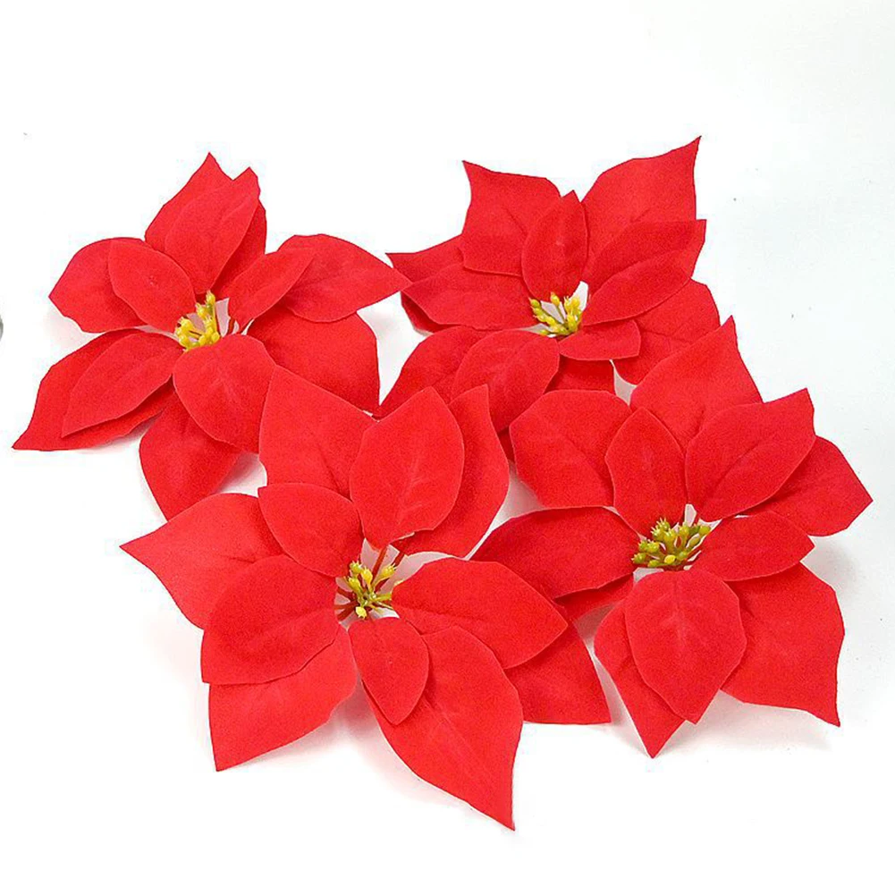 Christmas Flower Artificial Flower 1 Piece Beautiful Decoration Lifelike Lint + Plastic + Iron Wire Poinsettia
Christmas Flower Artificial Flower 1 Piece Beautiful Decoration Lifelike Lint + Plastic + Iron Wire Poinsettia