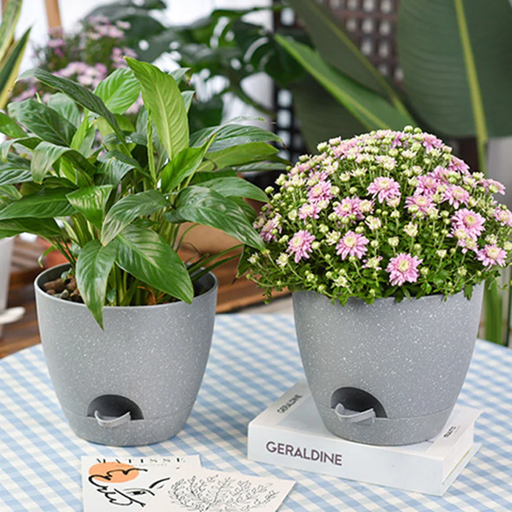 Flower Pot Self Watering Transparent Double Layer Plastic Flowerpot Cotton Rope Watering Small Plant Pot With Injection Port
Flower Pot Self Watering Transparent Double Layer Plastic Flowerpot Cotton Rope Watering Small Plant Pot With Injection Port