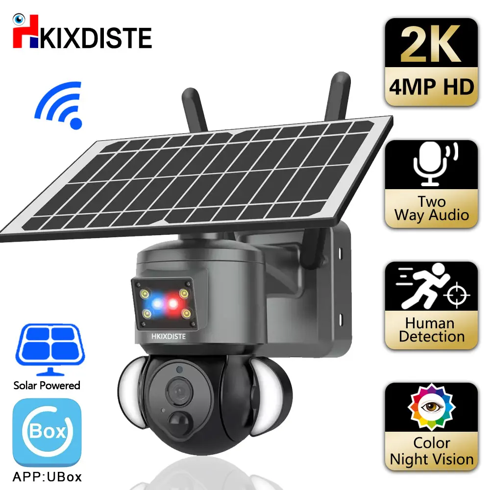 4MP 2K Multipurpose UBox App Outdoor Wifi Solar Camera WIFI Wireless PTZ Motion Detection Two Way Audio Security Camera Indoor
4MP 2K Multipurpose UBox App Outdoor Wifi Solar Camera WIFI Wireless PTZ Motion Detection Two Way Audio Security Camera Indoor