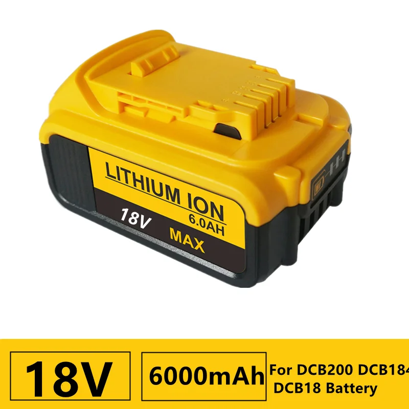 Dewalt Tools 18V 6.0Ah DCB200 DCB184 DCB181 Replacement Li-ion Battery for DeWalt MAX XR power tool 6000mAh lithium Batteries
Dewalt Tools 18V 6.0Ah DCB200 DCB184 DCB181 Replacement Li-ion Battery for DeWalt MAX XR power tool 6000mAh lithium Batteries