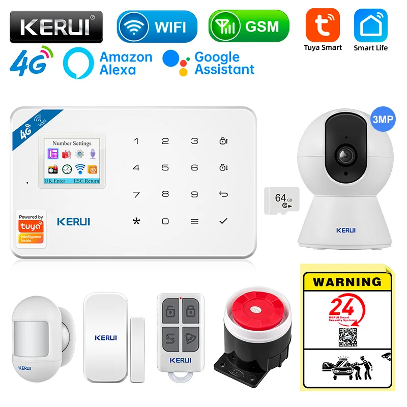 KERUI W184 Security Protection GSM 4G WIFI Tuya APP 1.7 lnches Smart Home Alarms For Home Anti Theft Alarm Package 6 Languages
KERUI W184 Security Protection GSM 4G WIFI Tuya APP 1.7 lnches Smart Home Alarms For Home Anti Theft Alarm Package 6 Languages