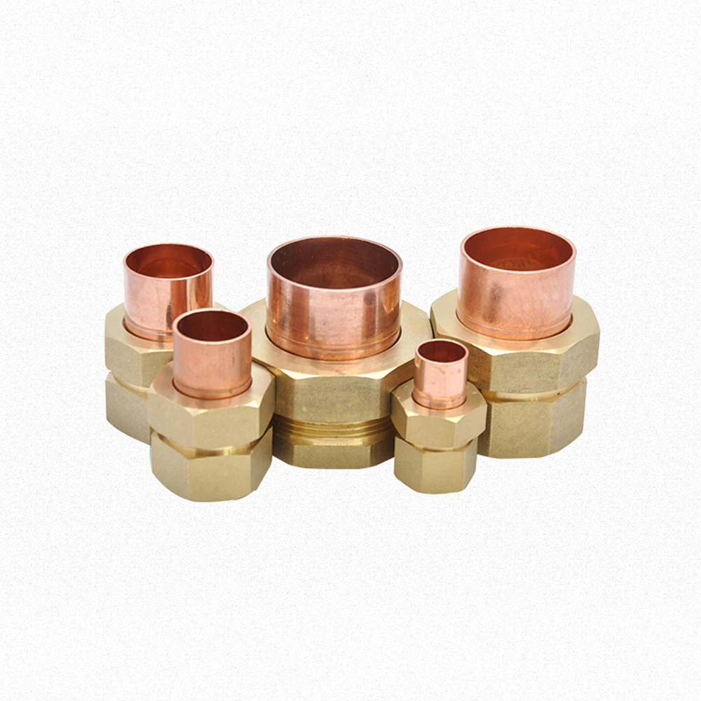 

1/4" 3/8" 1/2" 3/4" 1" -4" BSP Female Brass To Copper Solder Cup Connector End Feed Plumbing Fitting Coupler For Air Conditioner