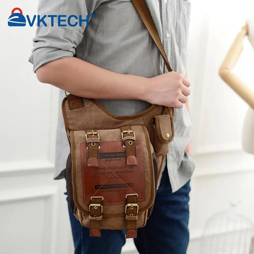 Fashion Man Canvas Leather Shoulder Bag Simple Military Messenger Sling Hiking Bag Multifunctional Moto Biker Crossbody Bag
Fashion Man Canvas Leather Shoulder Bag Simple Military Messenger Sling Hiking Bag Multifunctional Moto Biker Crossbody Bag