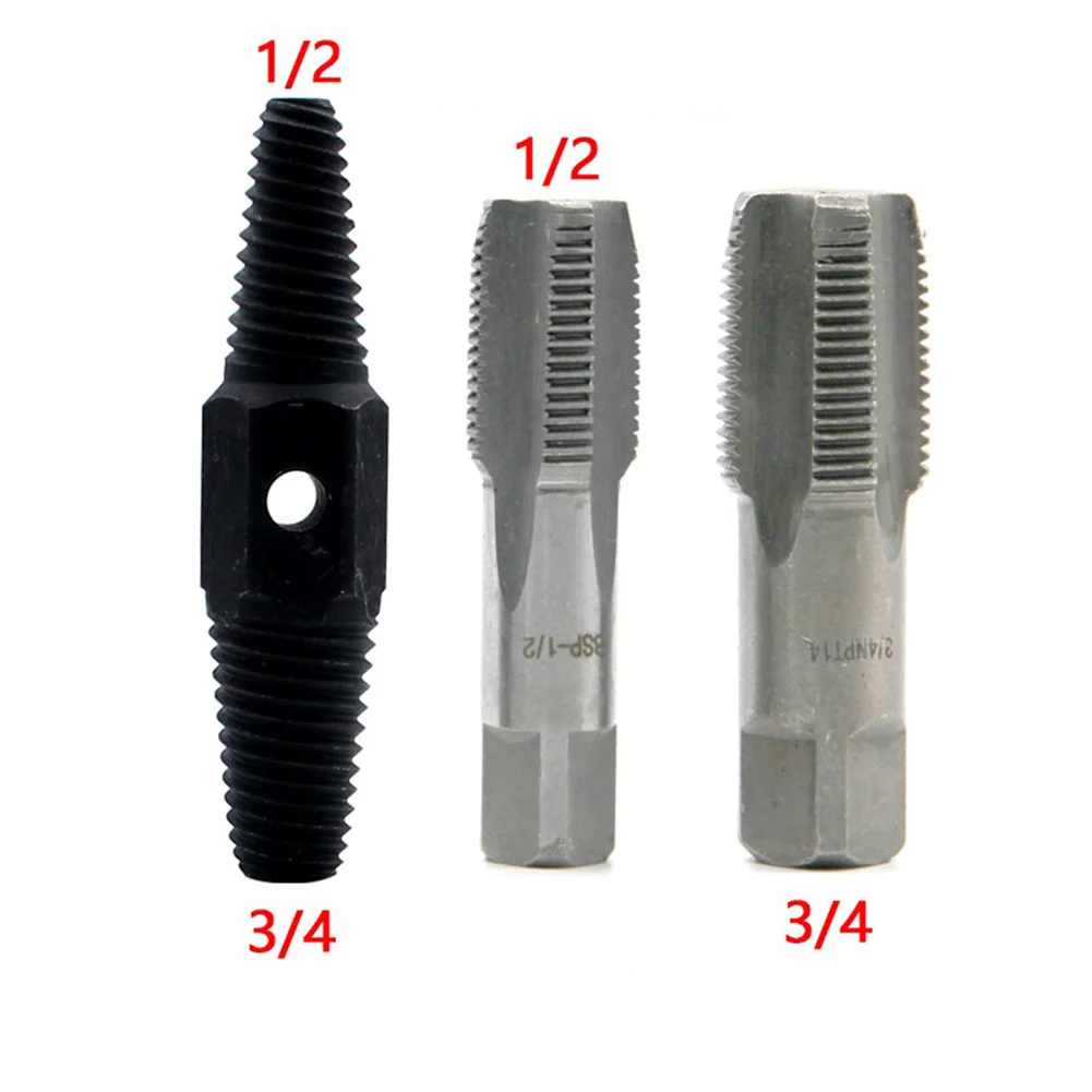 3pcs 1/2 Inch 3/4 Inch Wire Screw Extractor Broken Water Pipe Thread Repair Tap Set Center Drill Damaged Bolts Remover Tool
3pcs 1/2 Inch 3/4 Inch Wire Screw Extractor Broken Water Pipe Thread Repair Tap Set Center Drill Damaged Bolts Remover Tool