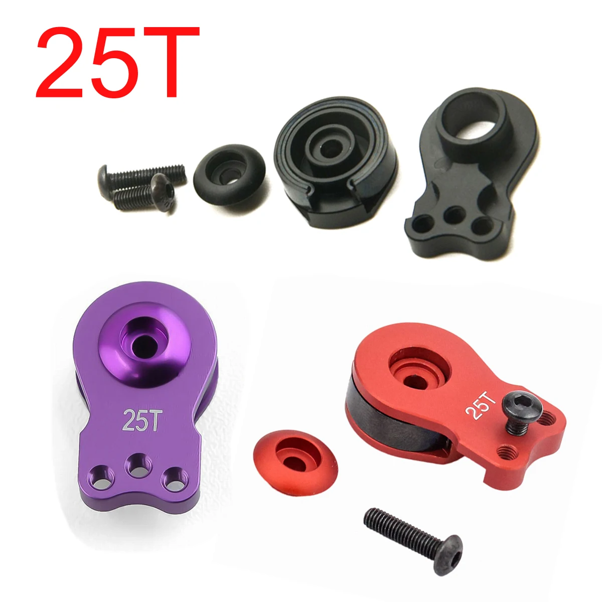 25T Aluminum Alloy Adjustable Damping Servo Arm Horn 1 / 3 Hole Style For 1/10 RC Crawler Car TRX TRX4 TRX6 Upgrade Parts
25T Aluminum Alloy Adjustable Damping Servo Arm Horn 1 / 3 Hole Style For 1/10 RC Crawler Car TRX TRX4 TRX6 Upgrade Parts
