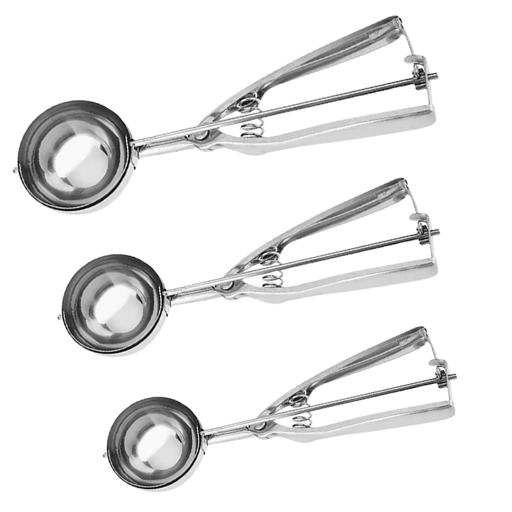 3Pcs Ice Cream Spoons Set Stainless Steel Ice Cream Ball Scoops Fruit Potato Digging Spoon
3Pcs Ice Cream Spoons Set Stainless Steel Ice Cream Ball Scoops Fruit Potato Digging Spoon