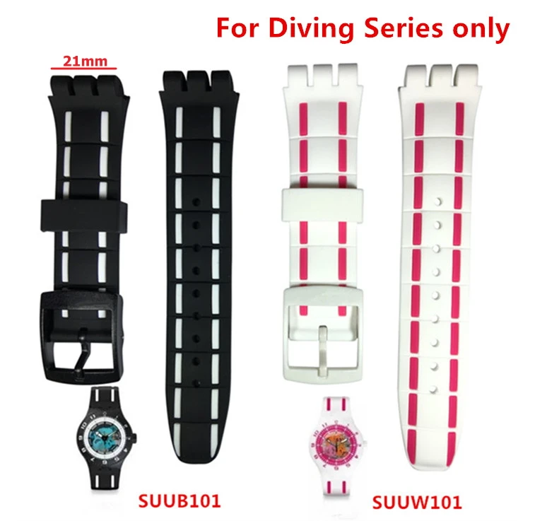 Original quality watchband Watch Accessories strap band For Swatch Silicone Resin for Diving Series SUUB101 SUUW101 logo on 21mm
Original quality watchband Watch Accessories strap band For Swatch Silicone Resin for Diving Series SUUB101 SUUW101 logo on 21mm