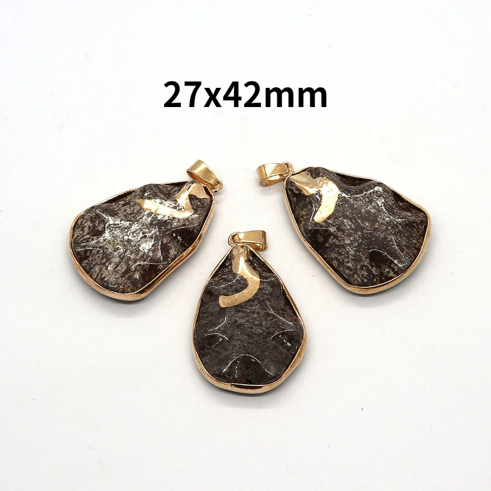1pc 27x42mm Natural Semi-precious Stone Turquoise Pendants Irregular Shaped Charms DIY for Making Necklace Earrings Accessories
1pc 27x42mm Natural Semi-precious Stone Turquoise Pendants Irregular Shaped Charms DIY for Making Necklace Earrings Accessories