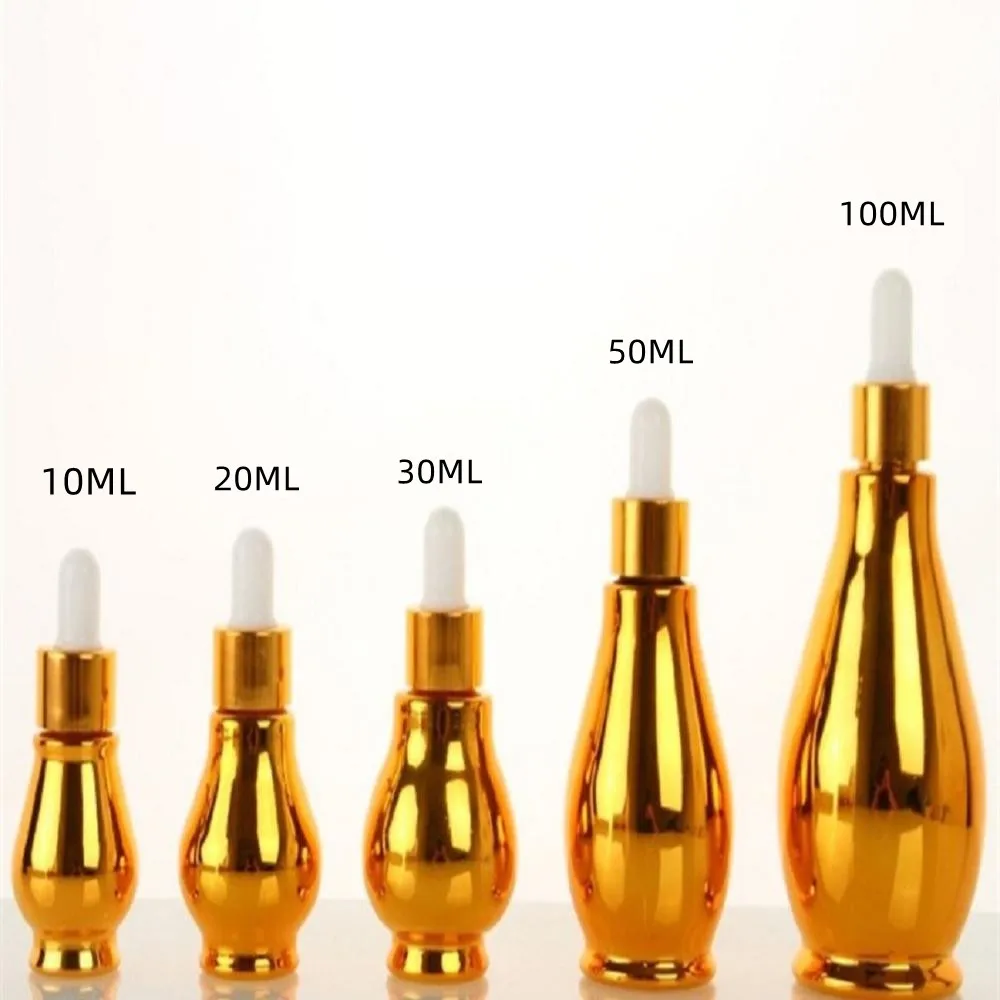 10-100ML Essential Oil Dropper Bottle Gold Plated Glass Gourd Lotion Bottle Empty Liquid Perfume Refillable Cosmetic Container
10-100ML Essential Oil Dropper Bottle Gold Plated Glass Gourd Lotion Bottle Empty Liquid Perfume Refillable Cosmetic Container