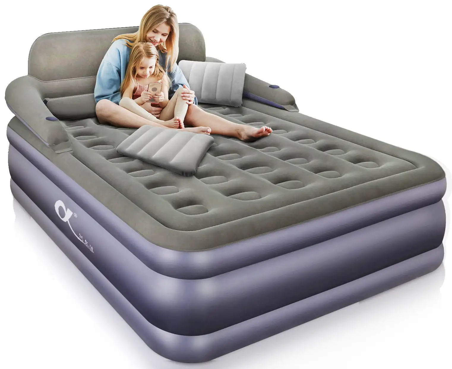 

A-ER-FA Queen Size Air Mattress with Headboard , Quick Inflation/Deflation Inflatable Airbed , 20 Inches High Blow Up Bed with