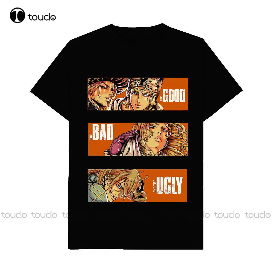 Jojo'S Bizarre Adventure The Good Gyro The Bad Valentine The Ugly Dio T-Shirt Mens Big And Tall Shirts Cotton Unisex Tee Shirt
Jojo'S Bizarre Adventure The Good Gyro The Bad Valentine The Ugly Dio T-Shirt Mens Big And Tall Shirts Cotton Unisex Tee Shirt