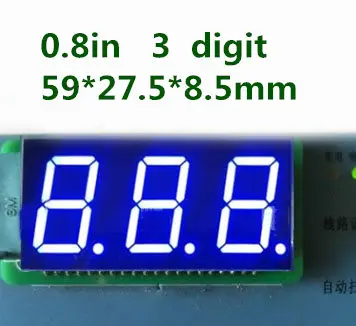 10PCS LED digital tube blue led digital tube 0.8" 0.8 inches 3 digital tube 3 bit 7 Segment led display common ANODE
10PCS LED digital tube blue led digital tube 0.8" 0.8 inches 3 digital tube 3 bit 7 Segment led display common ANODE