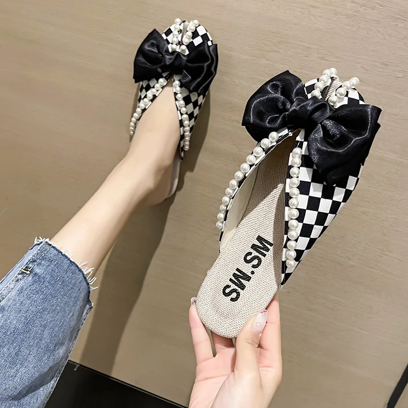 Шлепанцы Baotou женские с жемчужинами, мягкая подошва, плоская подошва, летняя стильная модная обувь, 2022
Шлепанцы Baotou женские с жемчужинами, мягкая подошва, плоская подошва, летняя стильная модная обувь, 2022