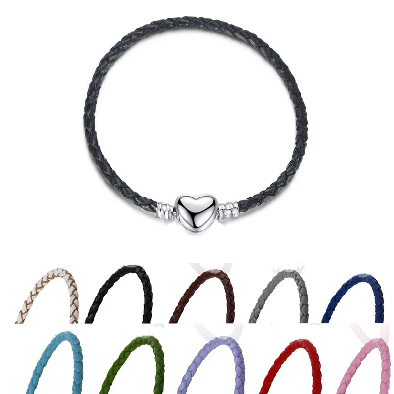 2022 New Fashion Charm Original Heart Button Braided Leather Chain Charm Bracelet for Original Pandora Ladies Beaded Bracelet
2022 New Fashion Charm Original Heart Button Braided Leather Chain Charm Bracelet for Original Pandora Ladies Beaded Bracelet