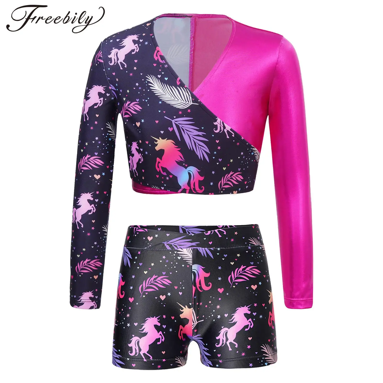 Kids Girls Hip Hop Jazz Dance Costume Long Sleeve Print Crop Top With Shorts Gymnastics Training Performance Dancewear Swimwear
Kids Girls Hip Hop Jazz Dance Costume Long Sleeve Print Crop Top With Shorts Gymnastics Training Performance Dancewear Swimwear