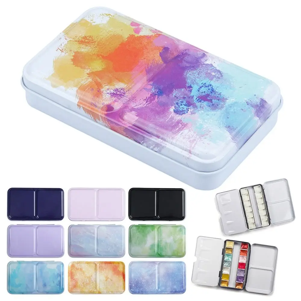 DIY Pigment Box Popular Easy To Carry Multi-Color Iron Box Split Pack Three Fold Painting Tray Travel
DIY Pigment Box Popular Easy To Carry Multi-Color Iron Box Split Pack Three Fold Painting Tray Travel