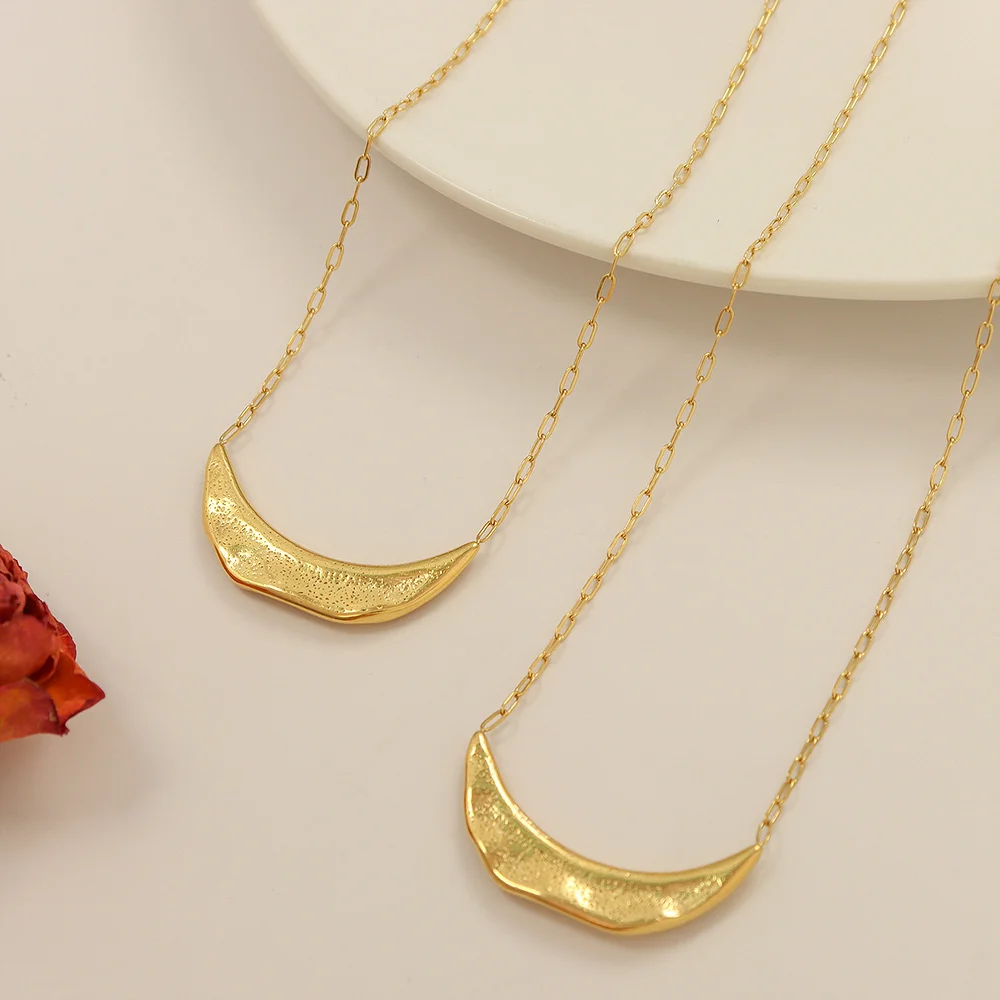 Stainless Steel Crescent Y2k Pendant Necklace For Women Plated Gold 2022 Accessories Unique Collar Choker Korean Fashion Jewelry
Stainless Steel Crescent Y2k Pendant Necklace For Women Plated Gold 2022 Accessories Unique Collar Choker Korean Fashion Jewelry
