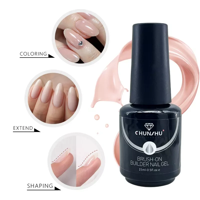 CHUNSHU Milky Rose Rubber Base Coat 15G Extension Gel For Nails Quick Building Nail Model Gel In Bottle With Brush Self Leveling
CHUNSHU Milky Rose Rubber Base Coat 15G Extension Gel For Nails Quick Building Nail Model Gel In Bottle With Brush Self Leveling