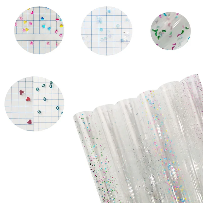 Transparent Holographic Faux Leather Powder Pattern TPU for HandBag Umbrella Bow Keychains Table Room decoration Handmade Crafts
Transparent Holographic Faux Leather Powder Pattern TPU for HandBag Umbrella Bow Keychains Table Room decoration Handmade Crafts