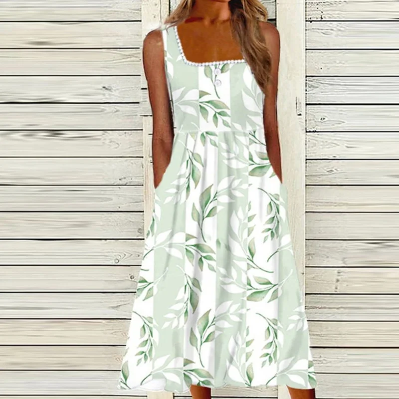 2023Casual elegant slim sexy dress,Beach Holiday Floral Print Women Sundress Spring Square Collar Pockets A-Line Party Dress Sum
2023Casual elegant slim sexy dress,Beach Holiday Floral Print Women Sundress Spring Square Collar Pockets A-Line Party Dress Sum