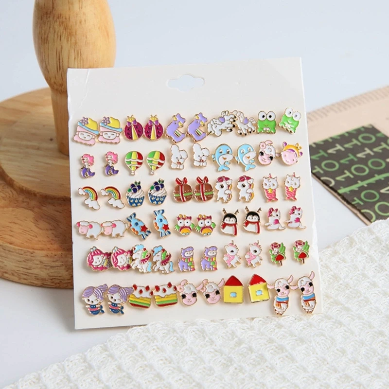 30Pair Colorful Animals Earrings Cartoon Studs Ear Party Jewelry Small Pierced Earrings for Women Girls
30Pair Colorful Animals Earrings Cartoon Studs Ear Party Jewelry Small Pierced Earrings for Women Girls