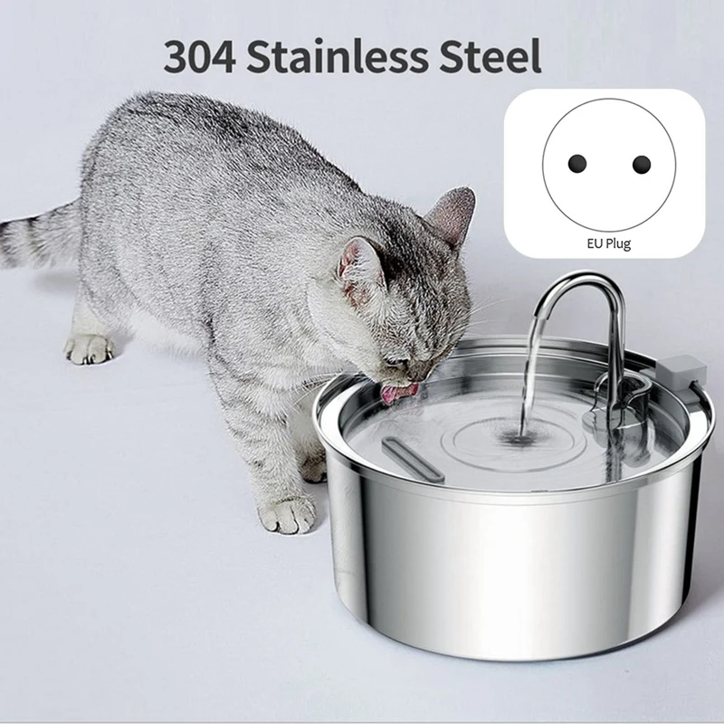 Cat Water Fountain,3.2L/108Oz Automatic Stainless Steel Pet Fountain Dog Water Dispenser, Ultra-Quiet Pump 
Cat Water Fountain,3.2L/108Oz Automatic Stainless Steel Pet Fountain Dog Water Dispenser, Ultra-Quiet Pump