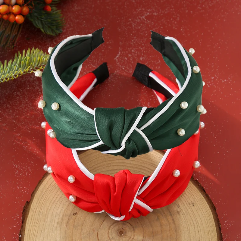 New Fabric Pearls Knotted Hair Hoop Christmas Fashion Middle Knot Widened Headband Christmas Gift Hair Accessories for Women
New Fabric Pearls Knotted Hair Hoop Christmas Fashion Middle Knot Widened Headband Christmas Gift Hair Accessories for Women