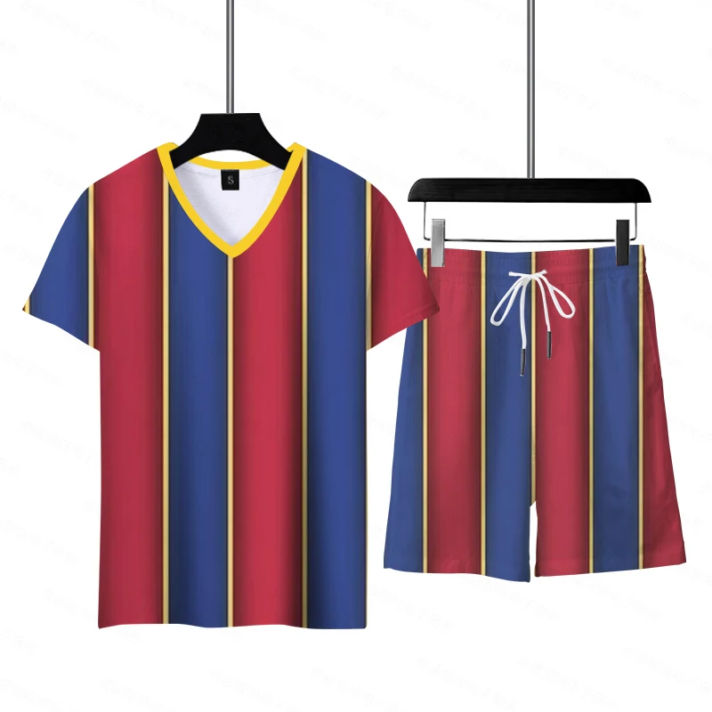 New Football Uniform Mens Clothing Streetwear t-shirts Men Suit T-shirt and Shorts 2 Piece Set Tracksuit Men's Oversized Clothes
New Football Uniform Mens Clothing Streetwear t-shirts Men Suit T-shirt and Shorts 2 Piece Set Tracksuit Men's Oversized Clothes