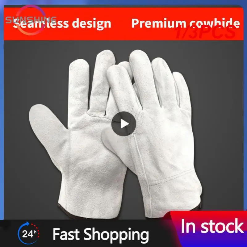 1/3PCS Men Work Gloves Soft Cowhide Driver Hunting Driving Farm Garden Welding Security Protection Safety Workers Mechanic Glove
1/3PCS Men Work Gloves Soft Cowhide Driver Hunting Driving Farm Garden Welding Security Protection Safety Workers Mechanic Glove