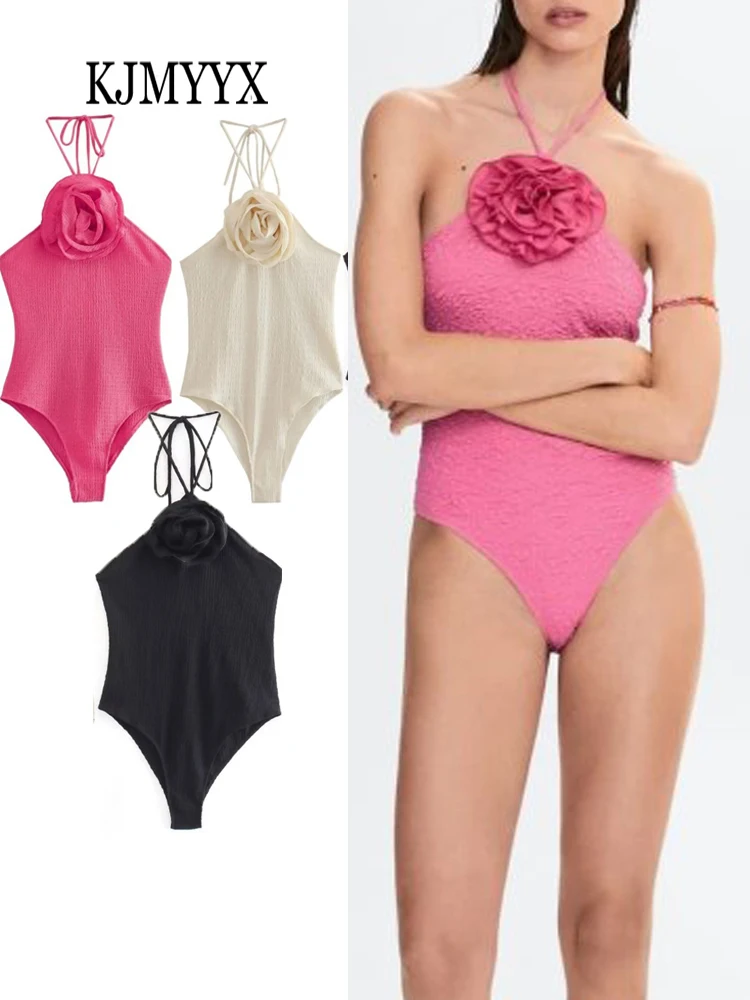 KJMYYX 2023 Summer Women Fashion Sexy 3D Floral Bodysuits Female Thin Halter Tie Collar Sleeveless Tops Playsuits Jumpsuits
KJMYYX 2023 Summer Women Fashion Sexy 3D Floral Bodysuits Female Thin Halter Tie Collar Sleeveless Tops Playsuits Jumpsuits