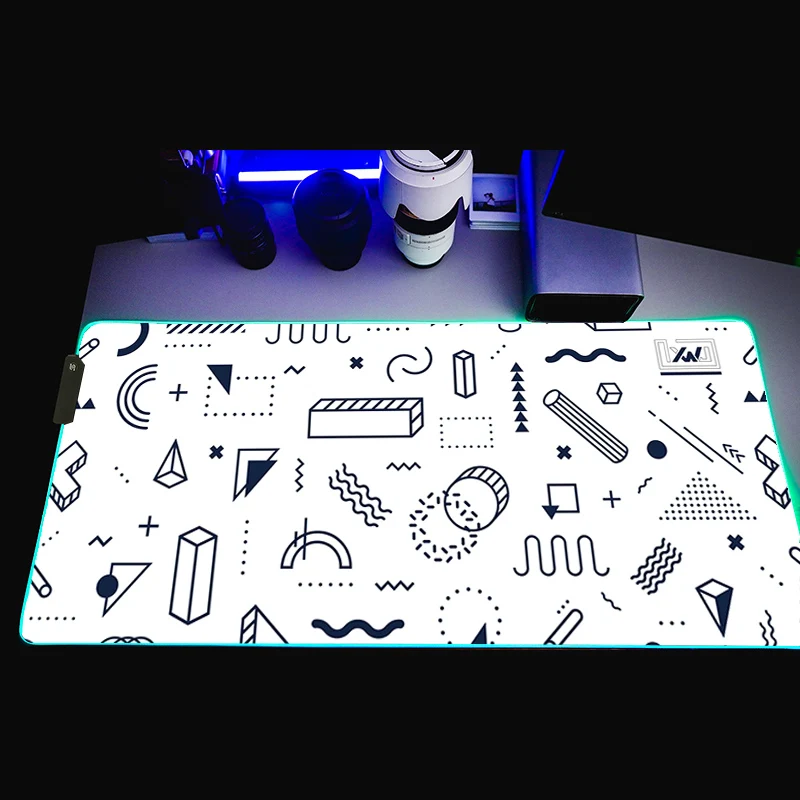 Memphis Style XWJ RGB Gaming Mouse Pad Large Colorful Luminous for PC Computer Desktop LED Light Desk Mat Gaming Keyboard Pad
Memphis Style XWJ RGB Gaming Mouse Pad Large Colorful Luminous for PC Computer Desktop LED Light Desk Mat Gaming Keyboard Pad