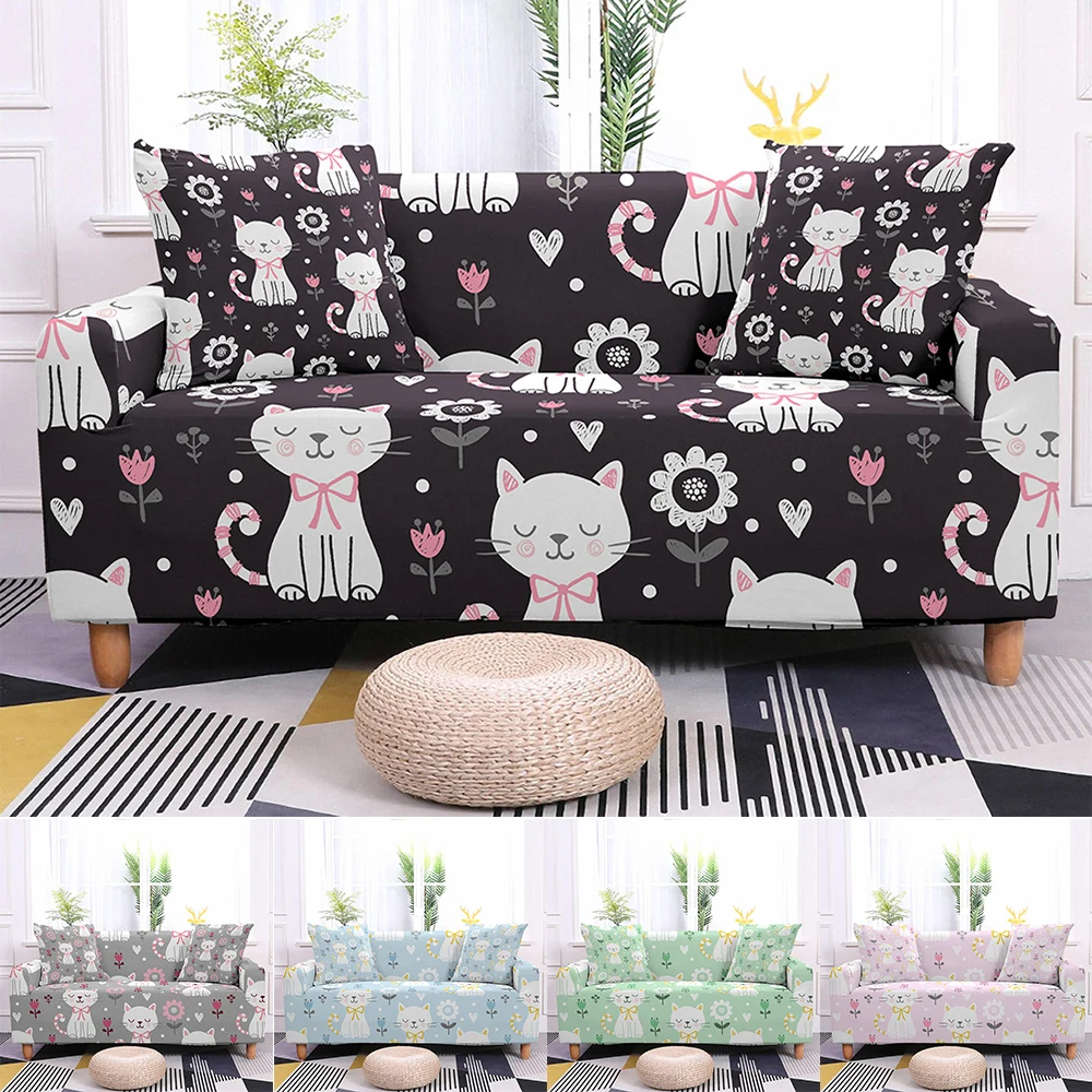 Stretch Elastic Sofa Cover Cartoon Cat Sofa Slipcover For Living Room Corner Sectional Couch Covers Sofa Protector1/2/3/4 Seater
Stretch Elastic Sofa Cover Cartoon Cat Sofa Slipcover For Living Room Corner Sectional Couch Covers Sofa Protector1/2/3/4 Seater