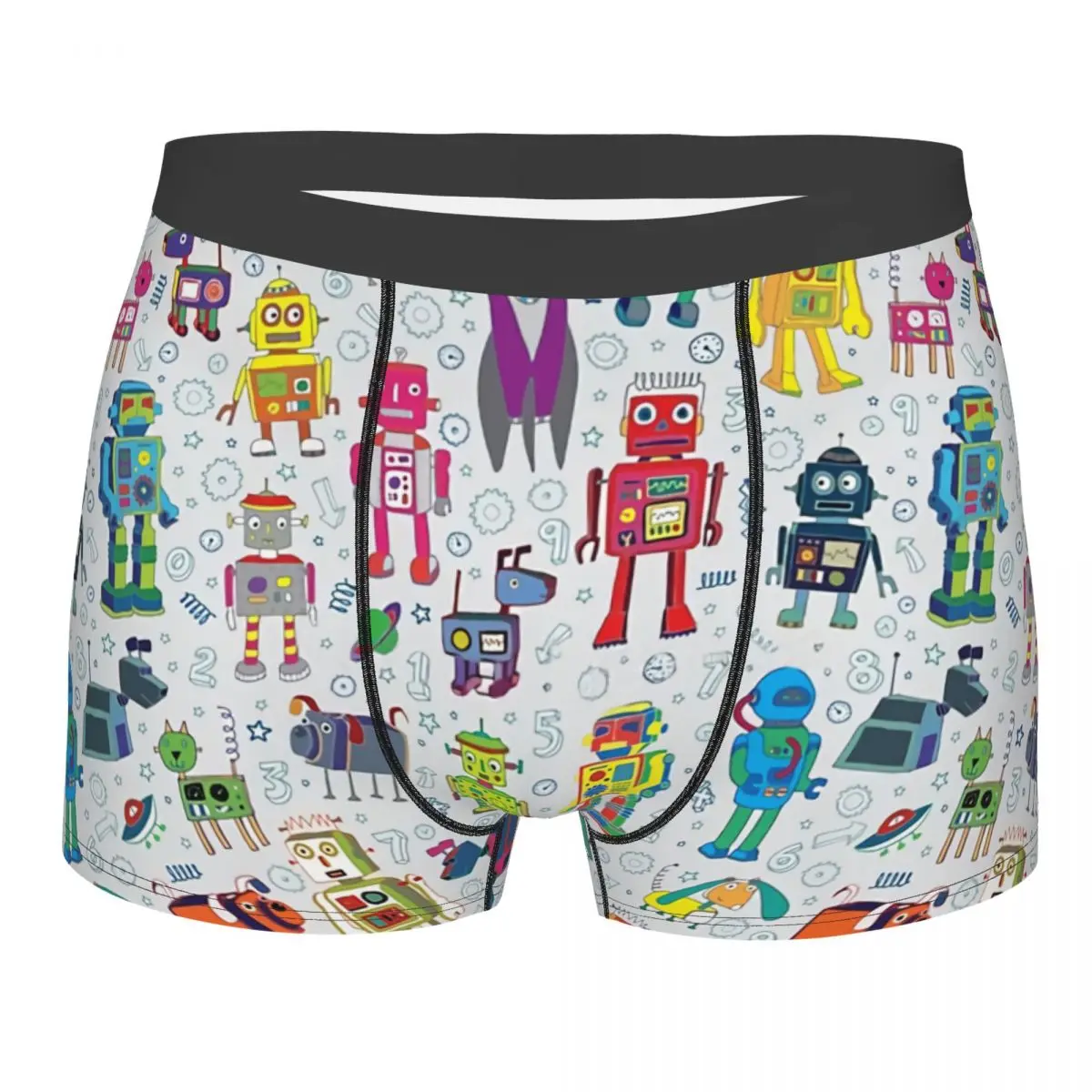 Robots In Space Grey Fun Robot Pattern By Cecca Designs Man's Boxer Briefs Art Highly Breathable Underpants Print Shorts Gifts
Robots In Space Grey Fun Robot Pattern By Cecca Designs Man's Boxer Briefs Art Highly Breathable Underpants Print Shorts Gifts
