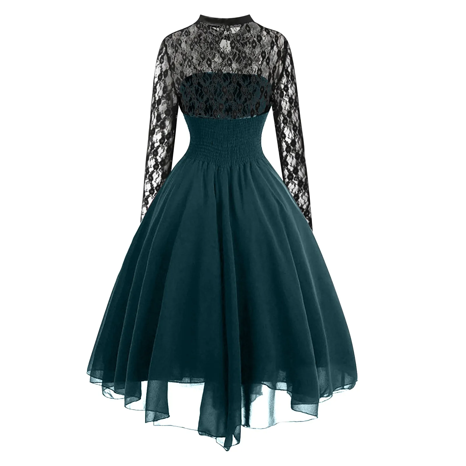 Gothic Women's Dresses Vintage Patchwork Transparent Lace Embroidery Dress Goth Bandage Ladies Cocktail Evening Party Dress
Gothic Women's Dresses Vintage Patchwork Transparent Lace Embroidery Dress Goth Bandage Ladies Cocktail Evening Party Dress