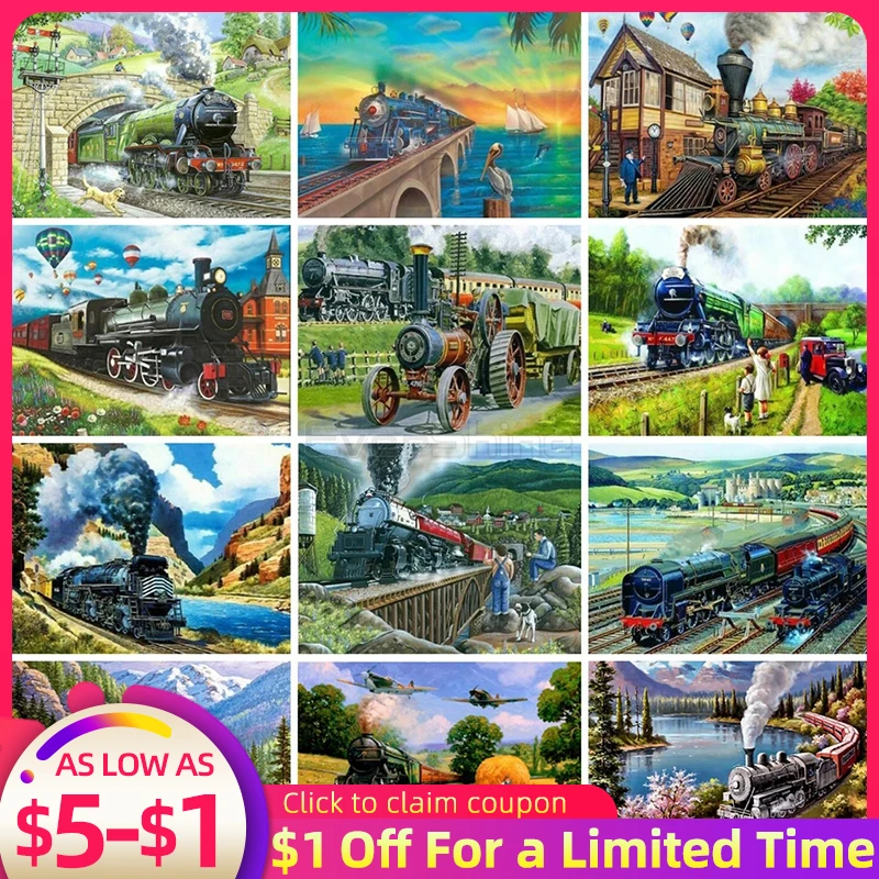 EverShine Diamond Painting Train Mosaic Cross Stitch Diamond Embroidery Scenery Rhinestone Picture Mountain Home Decoration
EverShine Diamond Painting Train Mosaic Cross Stitch Diamond Embroidery Scenery Rhinestone Picture Mountain Home Decoration