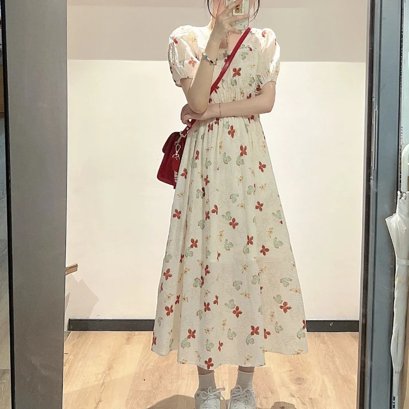 New French Square Neck Floral Dress Women's Summer Fashion Puff Sleeves Midi Dress Women's Clothing Free Shipping Offers
New French Square Neck Floral Dress Women's Summer Fashion Puff Sleeves Midi Dress Women's Clothing Free Shipping Offers
