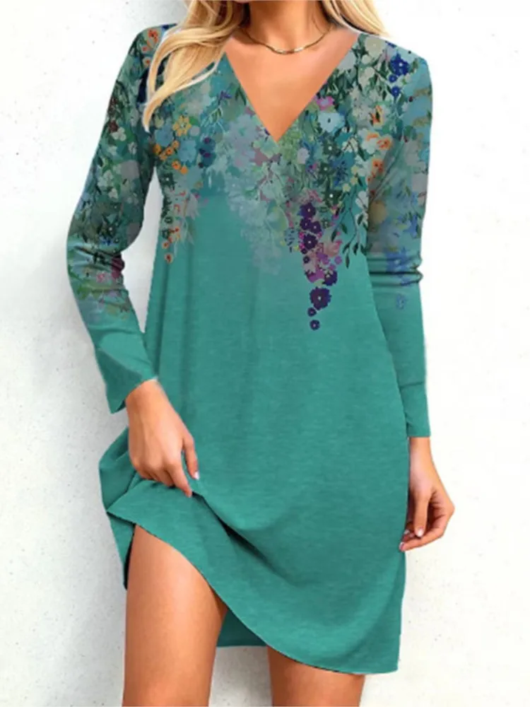 Vintage Print Dress Autumn Long Sleeve O Neck Midi Dresses For Women Casual Loose Elegant Office Lady Dress 2023 Vestidos
Vintage Print Dress Autumn Long Sleeve O Neck Midi Dresses For Women Casual Loose Elegant Office Lady Dress 2023 Vestidos