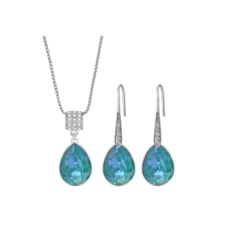 Teardrop Earrings and Drop Pendant Necklace Set made with Austria Crystal for Women Bridal Wedding Party Jewellery Accessories
Teardrop Earrings and Drop Pendant Necklace Set made with Austria Crystal for Women Bridal Wedding Party Jewellery Accessories