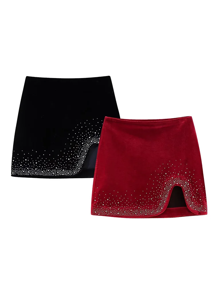 PB&ZA2022 fall and winter new women's chic high-waisted bright velvet fashion versatile mini skirt 4786281
PB&ZA2022 fall and winter new women's chic high-waisted bright velvet fashion versatile mini skirt 4786281
