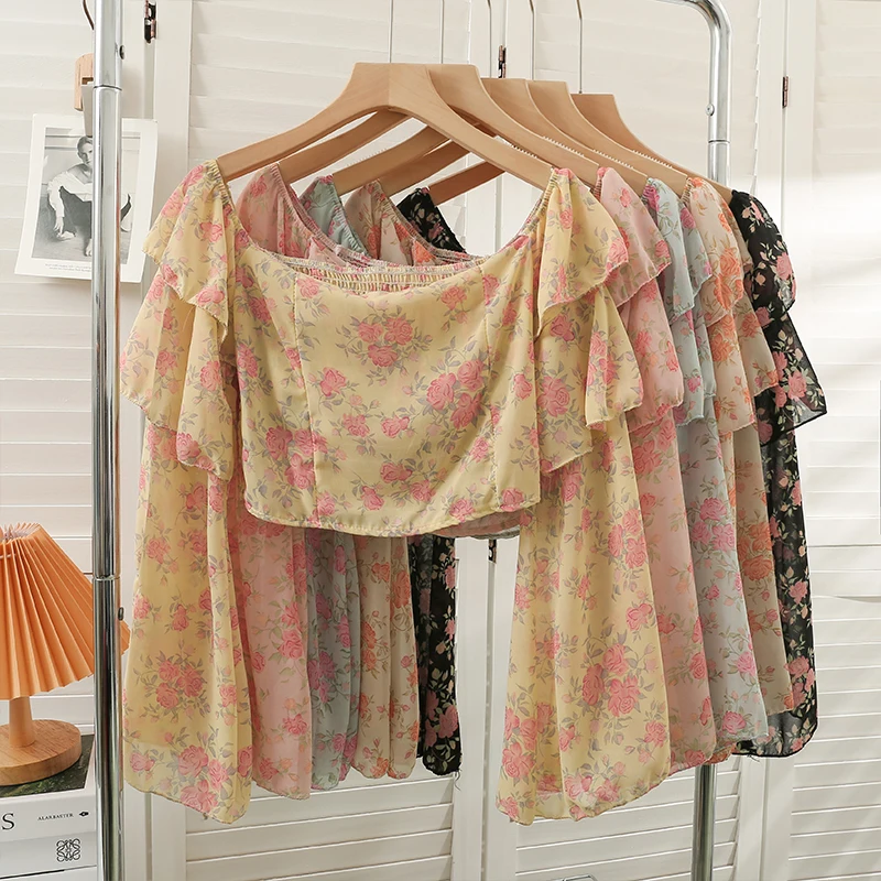 Floral Print ruffle Blouses Korean Fashion Blouse Vintage Long Sleeve Shirts Woman cute Crop Top Femme Blusas Women Clothing
Floral Print ruffle Blouses Korean Fashion Blouse Vintage Long Sleeve Shirts Woman cute Crop Top Femme Blusas Women Clothing