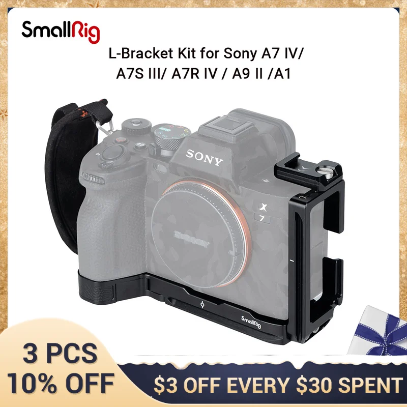 Комплект L-образных кронштейнов SmallRig для камеры Sony Alpha 7 IV / Alpha 7S III / Alpha 7R IV / Alpha 1 / Alpha 9 II 3856
Комплект L-образных кронштейнов SmallRig для камеры Sony Alpha 7 IV / Alpha 7S III / Alpha 7R IV / Alpha 1 / Alpha 9 II 3856