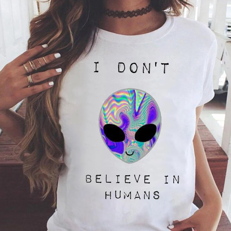 Women Graphic Alien Mujer Camisetas 90s Short Sleeve Summer Casual Fashion Print Wear Vacation Tops Tees Tshirt T-Shirt
Women Graphic Alien Mujer Camisetas 90s Short Sleeve Summer Casual Fashion Print Wear Vacation Tops Tees Tshirt T-Shirt